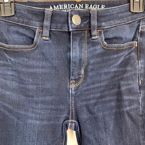 AMERICAN EAGLE HI-RISE JEGGING Skinny Jeans sz 00 - Picture 6 of 16